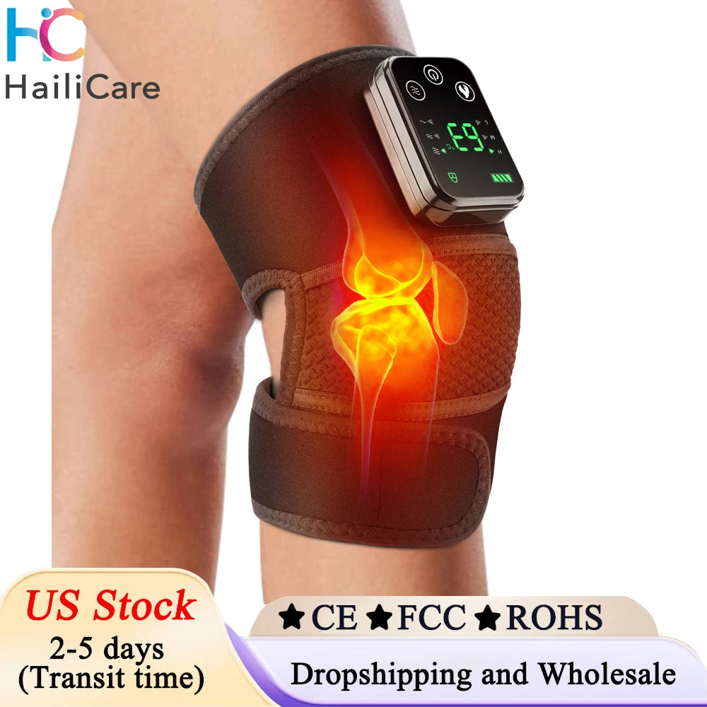 3 in 1 Cordless Thermal Knee Pad Knee Shoulder Massager Vibration Leg Arm Joint Brace Muscle Relax Joint Brace Muscle Relaxation
