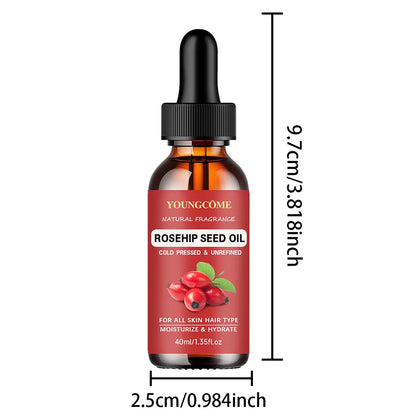Cosmetics Rosehip Oil for Face & Softer Glowing Skin, Rosehip Seed Face Oil for Facial & Gua Sha Massage&Hair Care