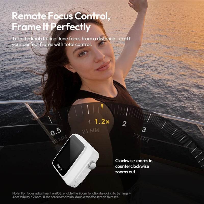 VM02 Wireless Magnetic Selfie Monitor Screen for Iphone 17 16 15 for Android Smartphone Travel Livestreaming Vlog Shots