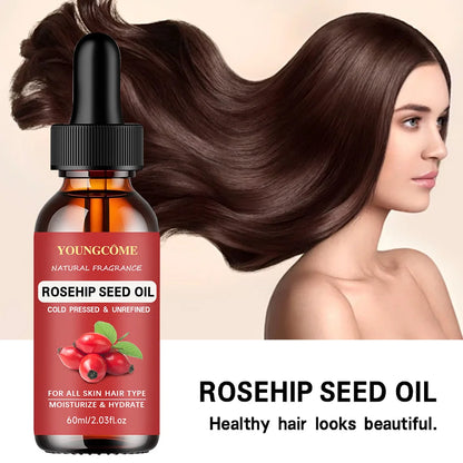 Cosmetics Rosehip Oil for Face & Softer Glowing Skin, Rosehip Seed Face Oil for Facial & Gua Sha Massage&Hair Care