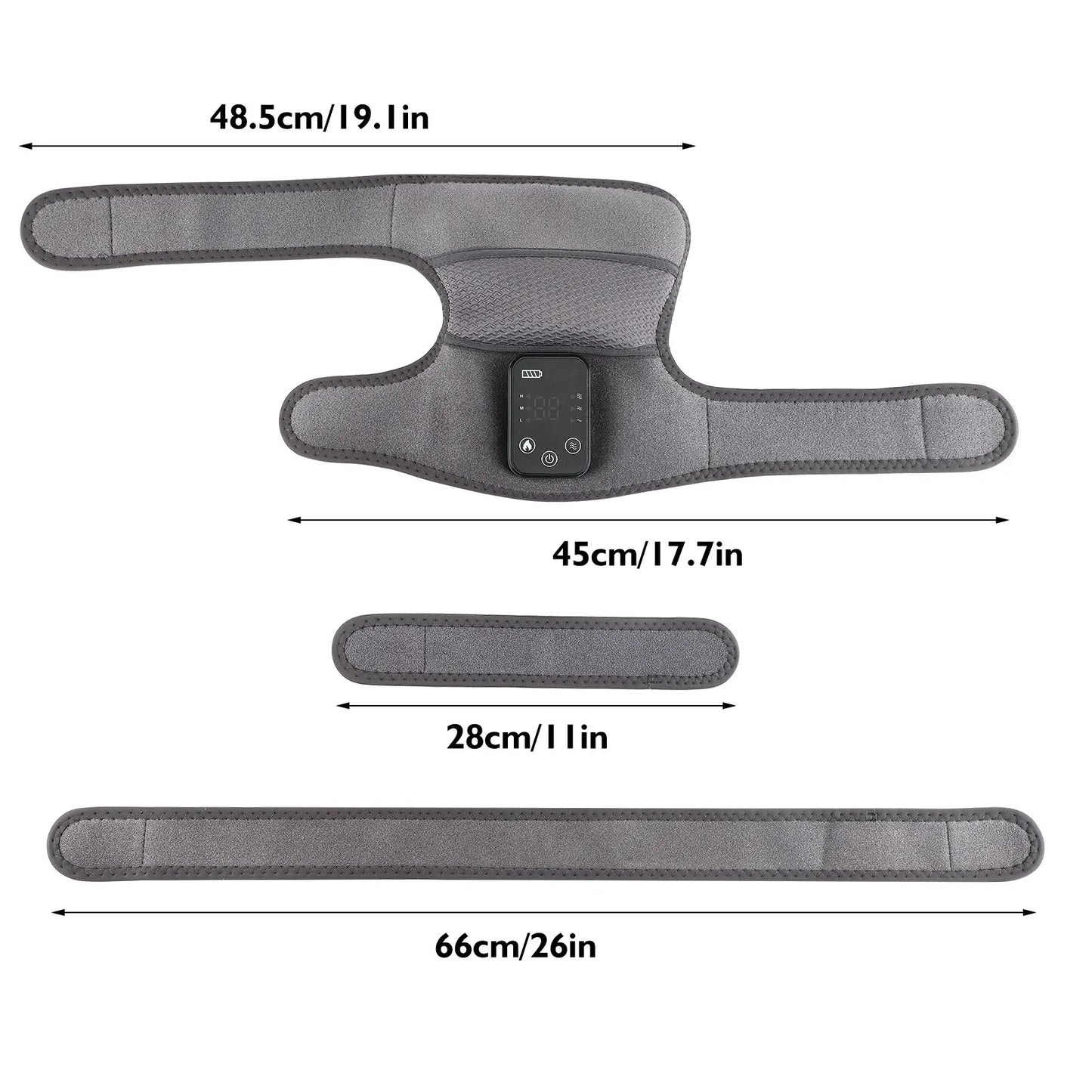 3 in 1 Cordless Thermal Knee Pad Knee Shoulder Massager Vibration Leg Arm Joint Brace Muscle Relax Joint Brace Muscle Relaxation